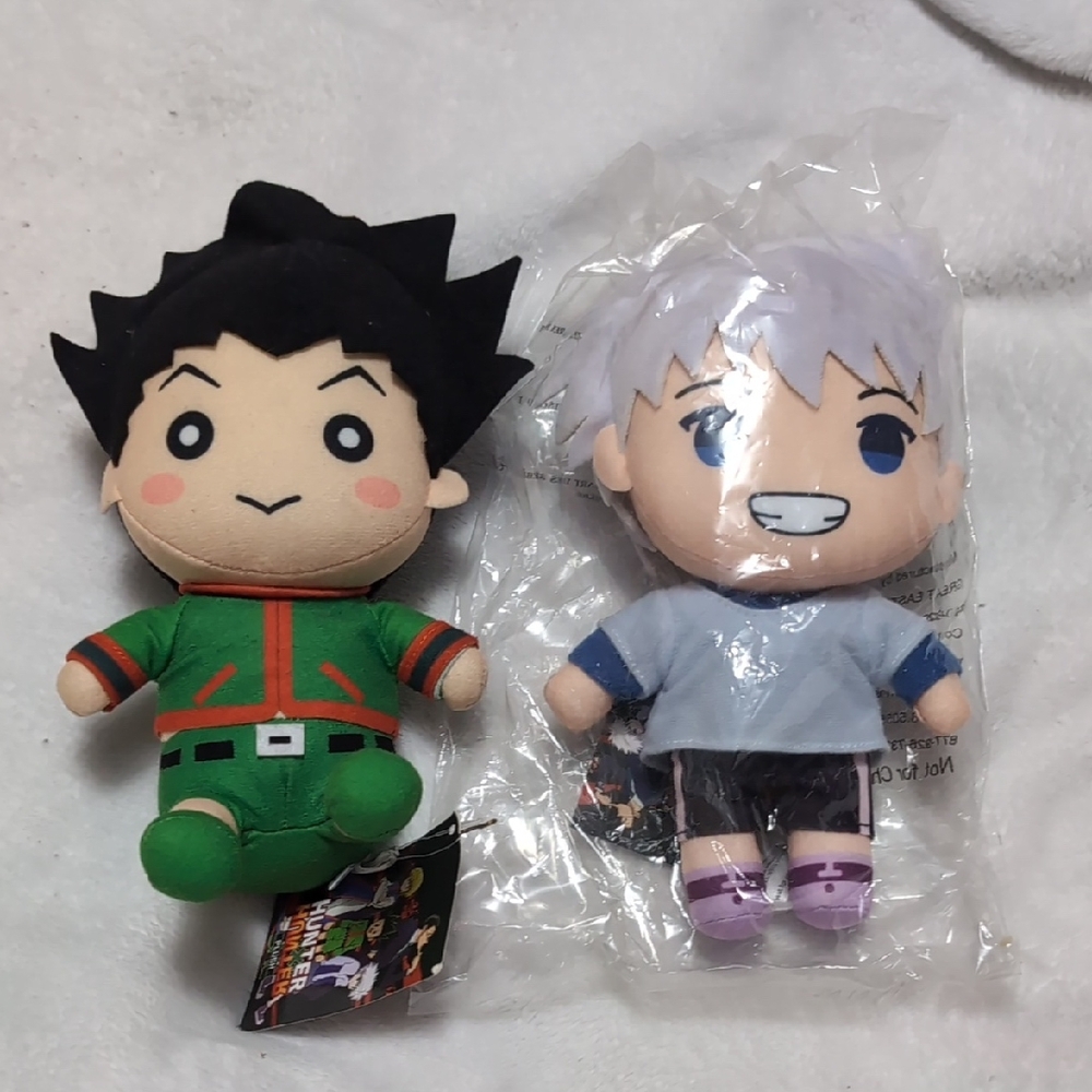 Anime Character Hunter X Hunter Gon And Killua Plush Toy Set